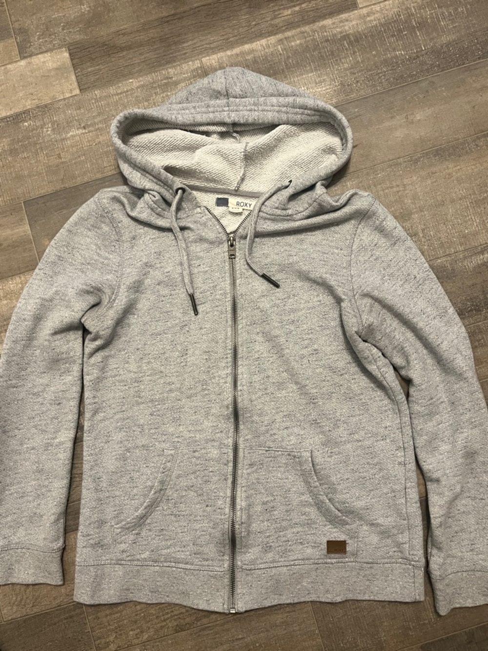 Roxy Women’s Heather Gray Zip-Up Hoodie